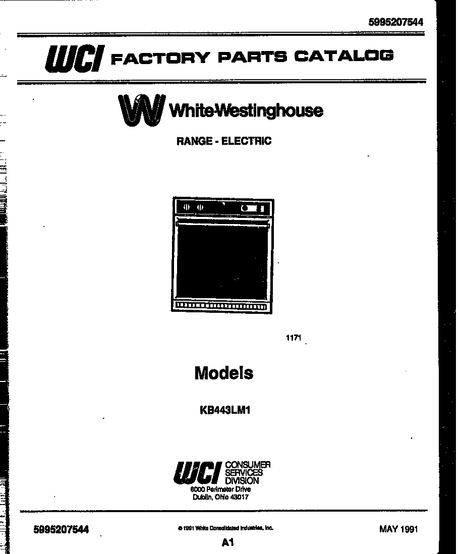 White-Westinghouse KB443LM1 cover diagram