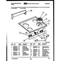 White-Westinghouse KF211KDD3 backguard and cooktop parts diagram