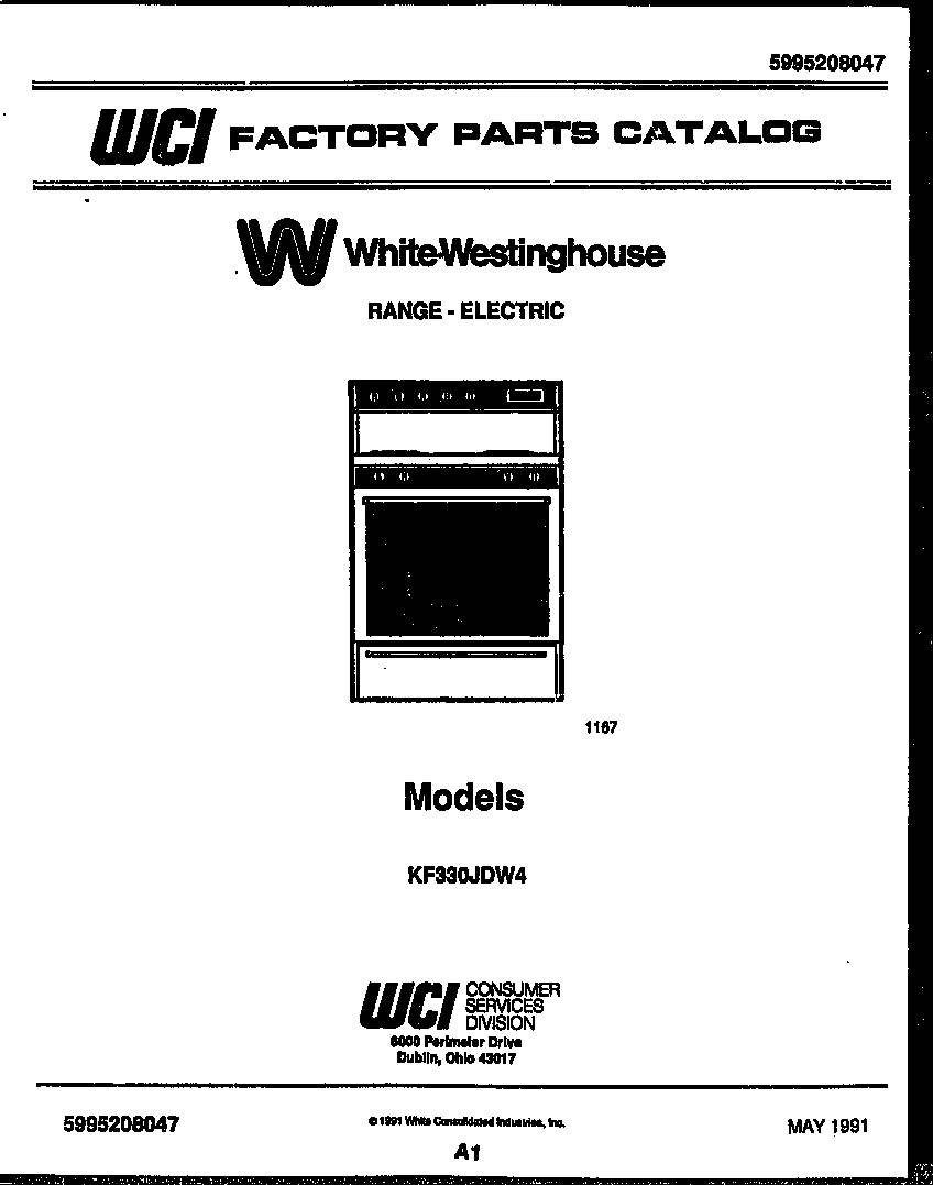 White-Westinghouse KF330JDD4 cover diagram
