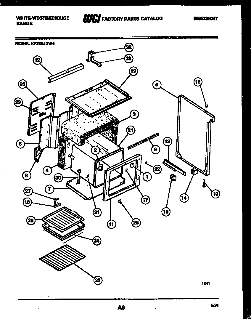 White-Westinghouse KF330JDD4 body parts diagram