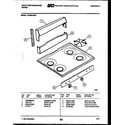 White-Westinghouse GF300HXW5 backguard and cooktop parts diagram