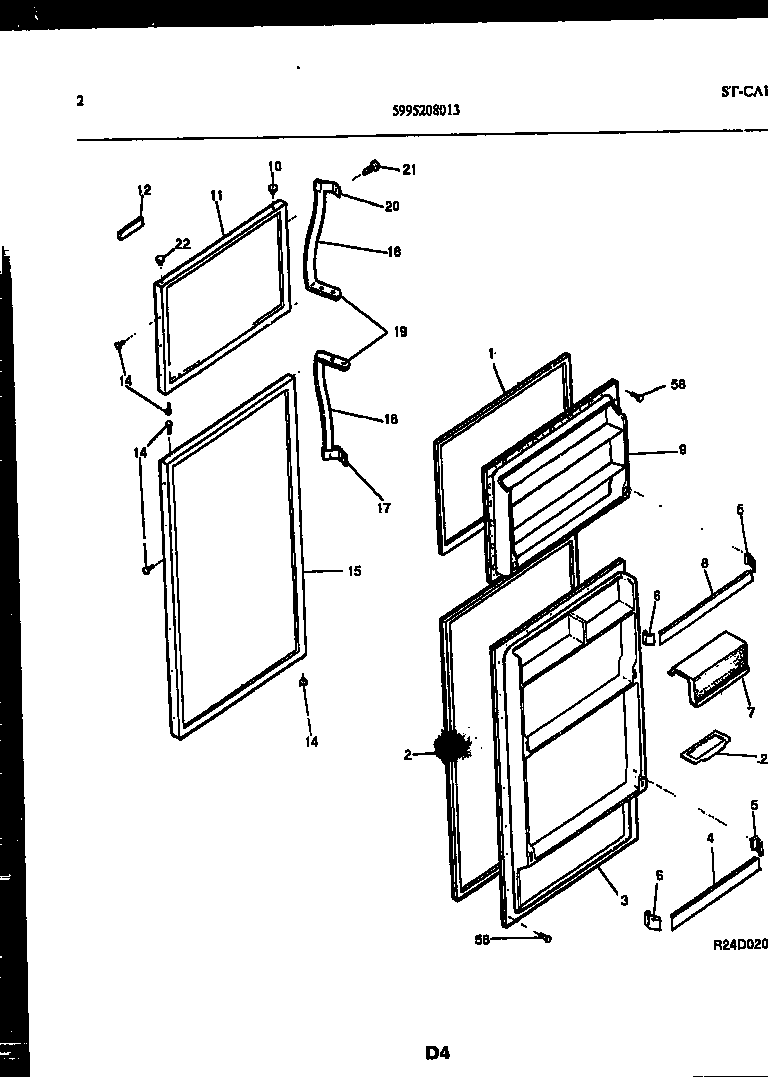 White-Westinghouse RT174NCD1 door parts diagram