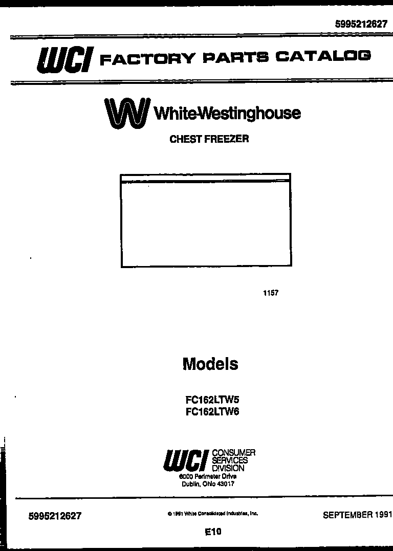 White-Westinghouse FC162LTW6 null diagram