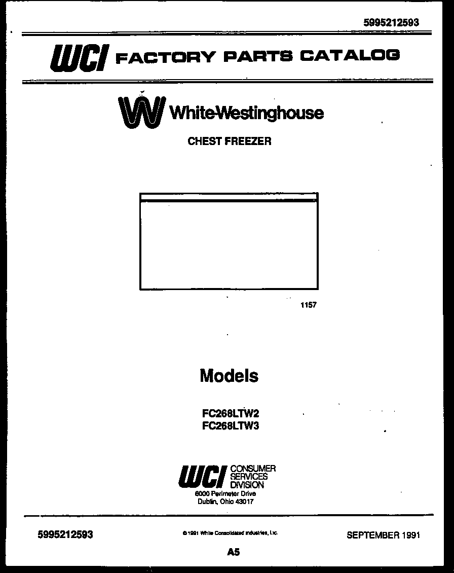 White-Westinghouse FC268LTW3 null diagram