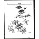 White-Westinghouse RT156NCW0 shelves and supports diagram