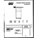White-Westinghouse RT217NCH0 cover page diagram