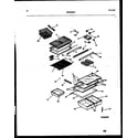 White-Westinghouse RT217NCH0 shelves and supports diagram