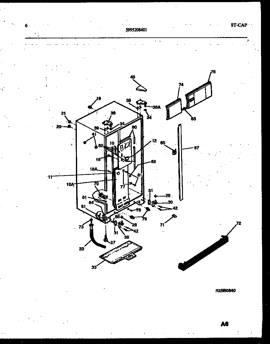 White-Westinghouse RS192MCD2 cabinet parts diagram