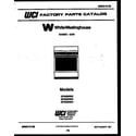 White-Westinghouse GF600ND3 cover page diagram