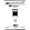 White-Westinghouse GF501KXW3 cover page diagram