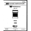 White-Westinghouse GF740NW3 cover page diagram