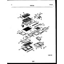 White-Westinghouse RT219PCD0 shelves and supports diagram