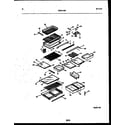 White-Westinghouse RT219PCD0 shelves and supports diagram