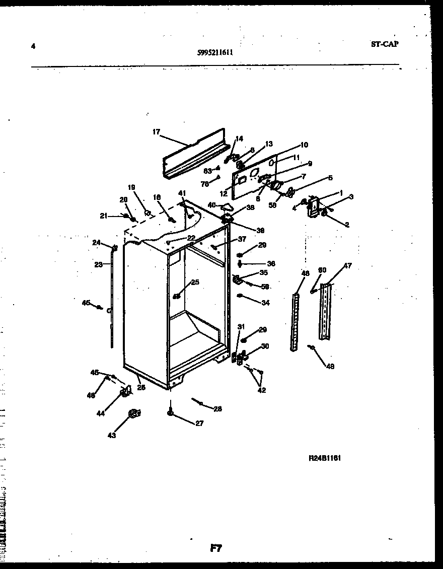 White-Westinghouse RT216PCD0 cabinet parts diagram