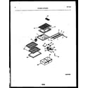 White-Westinghouse RT163NLWE shelves and supports diagram