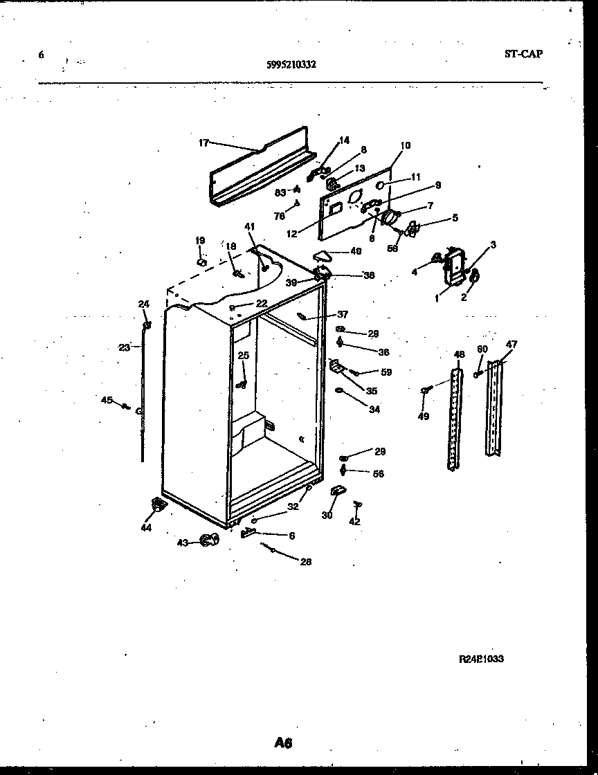 White-Westinghouse RT179NCW0 cabinet parts diagram