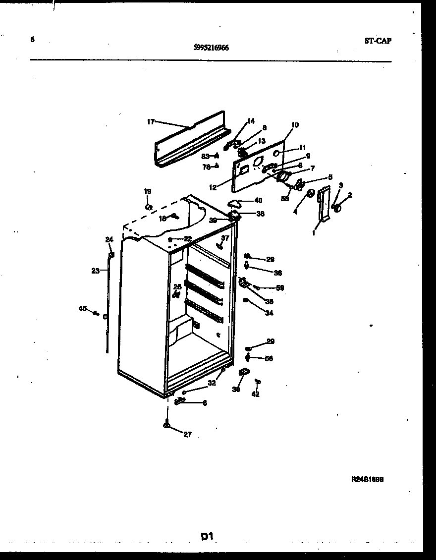 White-Westinghouse RT153MLD1 cabinet parts diagram