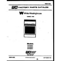 White-Westinghouse GF720ND4 cover page diagram