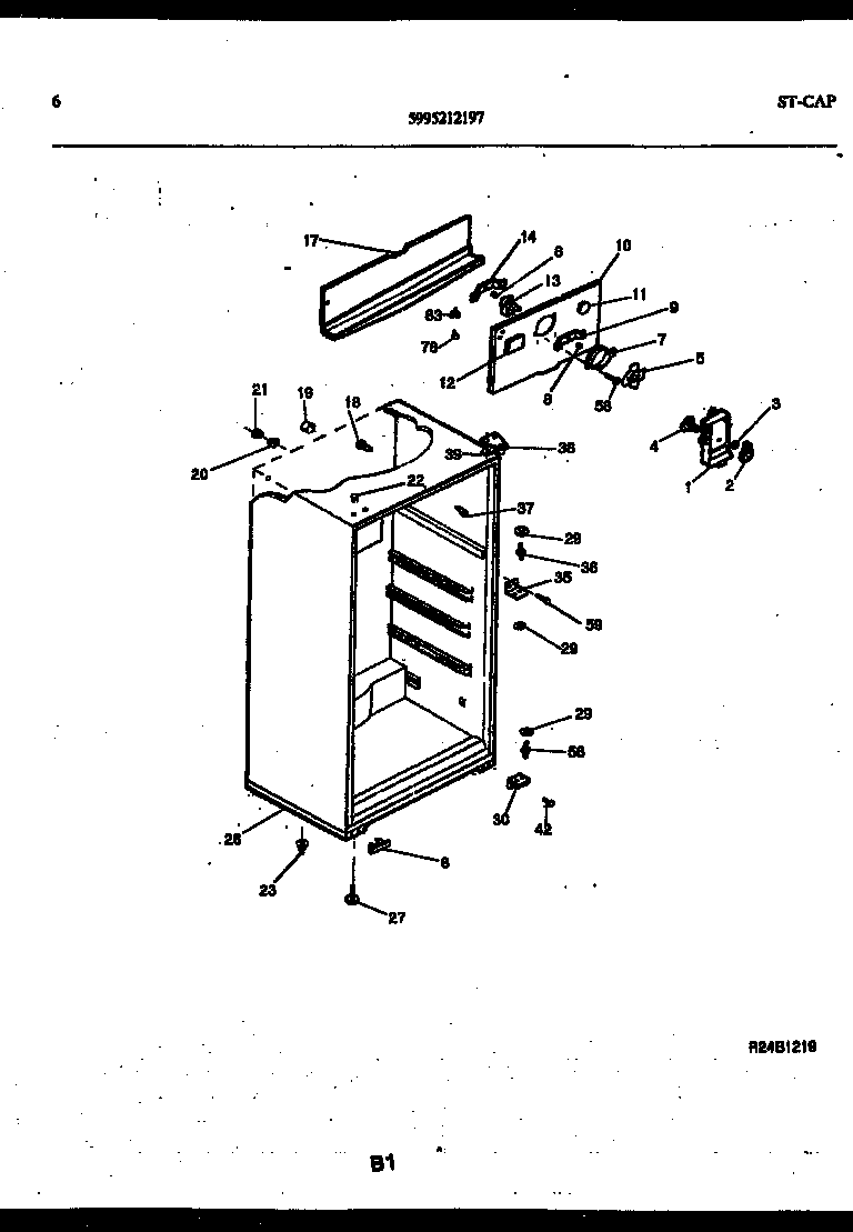 White-Westinghouse RT143NLDC cabinet parts diagram