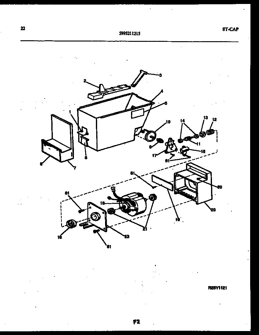 White-Westinghouse RS249NCH0 ice dispenser diagram