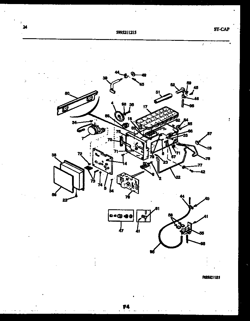 White-Westinghouse RS249NCH0 ice maker and installation parts diagram