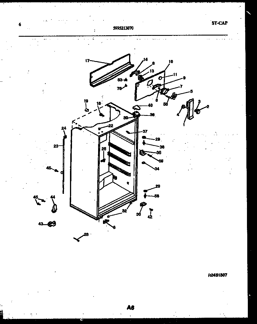 White-Westinghouse RT185NCD0 cabinet parts diagram