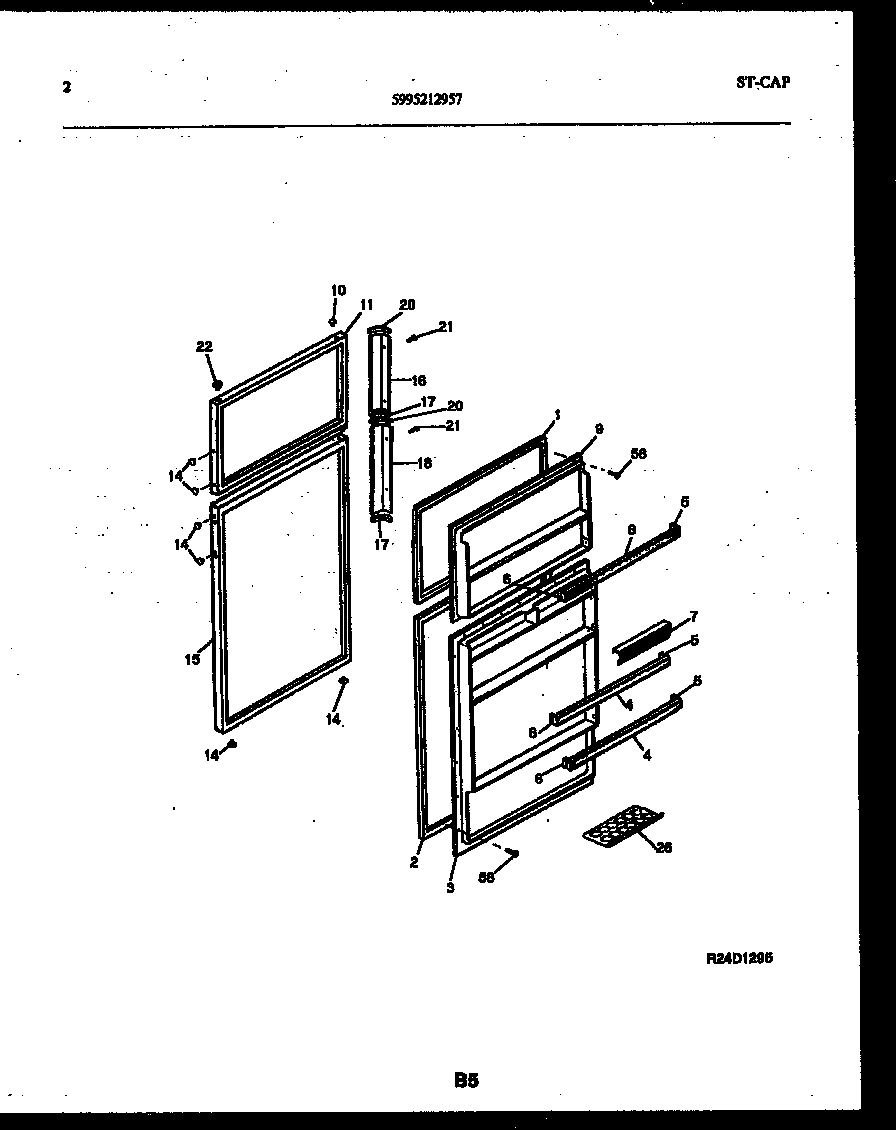 White-Westinghouse ATG185NLD0 door parts diagram