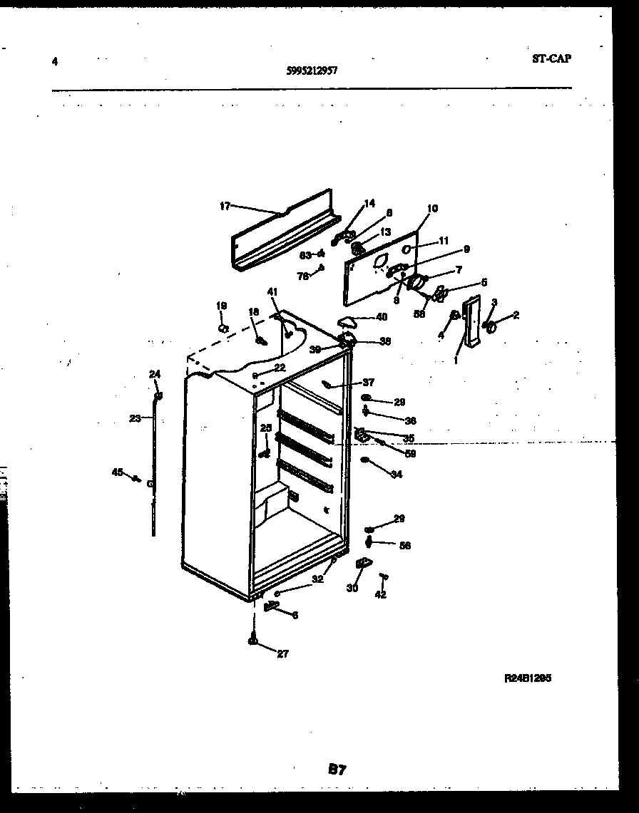 White-Westinghouse ATG185NLD0 cabinet parts diagram