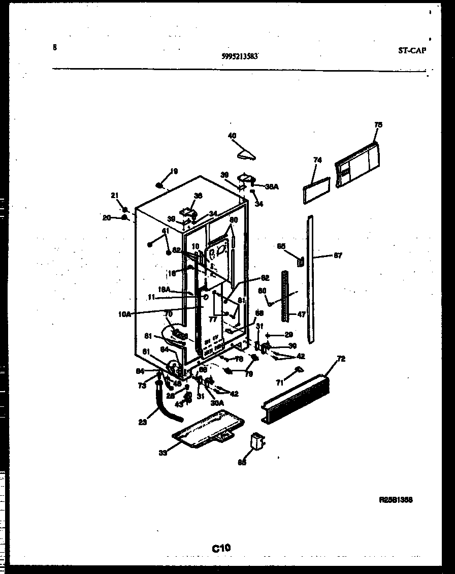 White-Westinghouse RS229MCW3 cabinet parts diagram