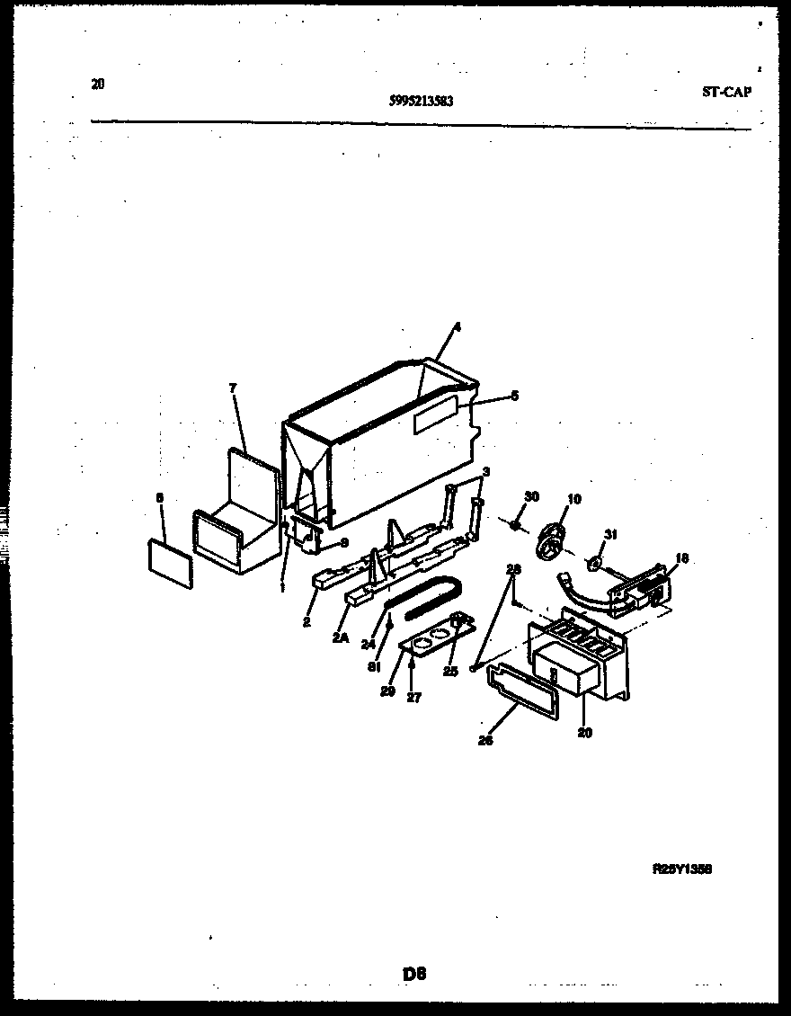 White-Westinghouse RS229MCW3 ice dispenser diagram
