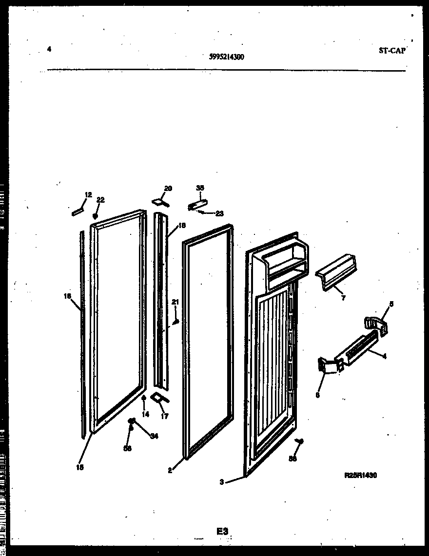 White-Westinghouse RS249MCW2 refrigerator door parts diagram