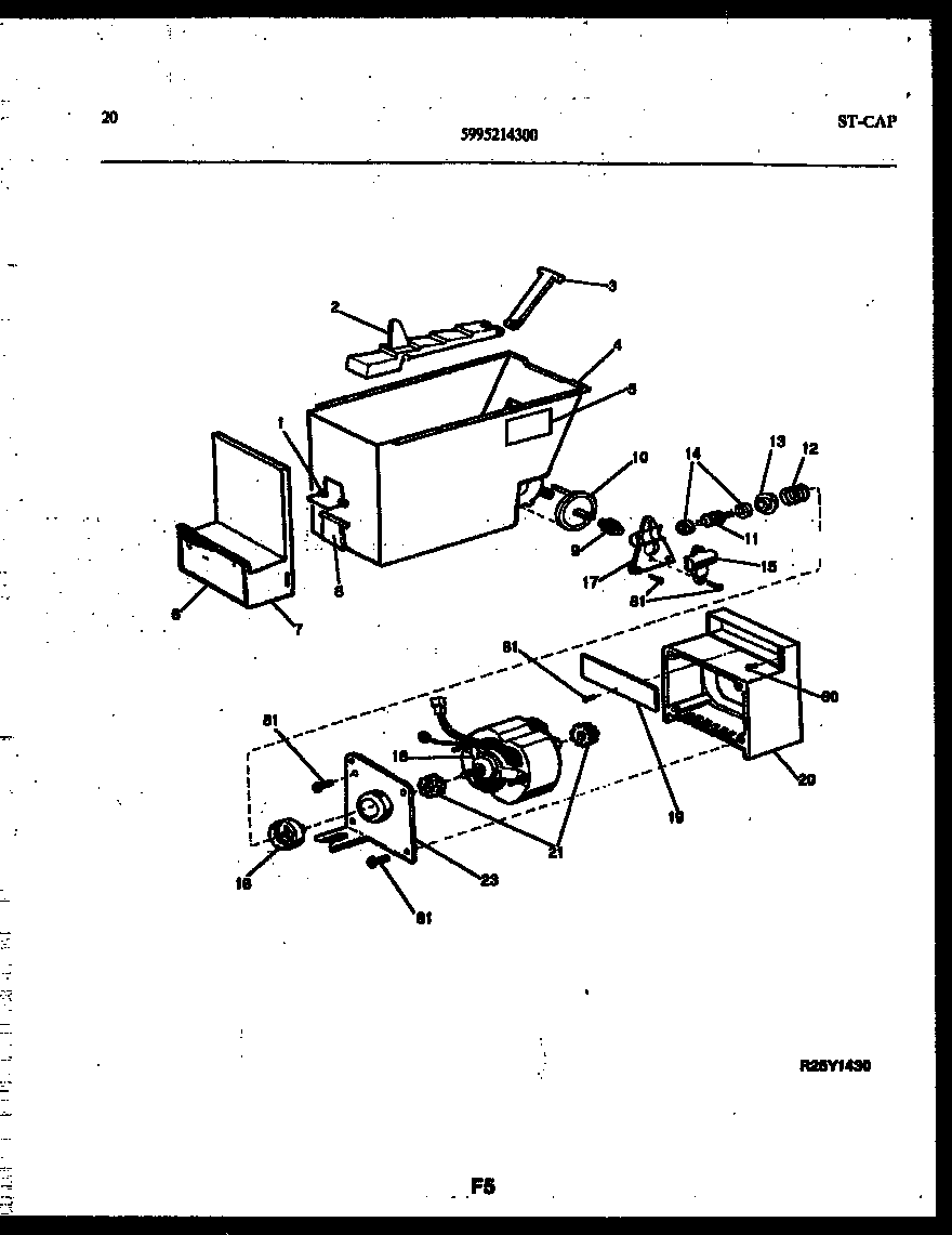 White-Westinghouse RS249MCW2 ice dispenser diagram