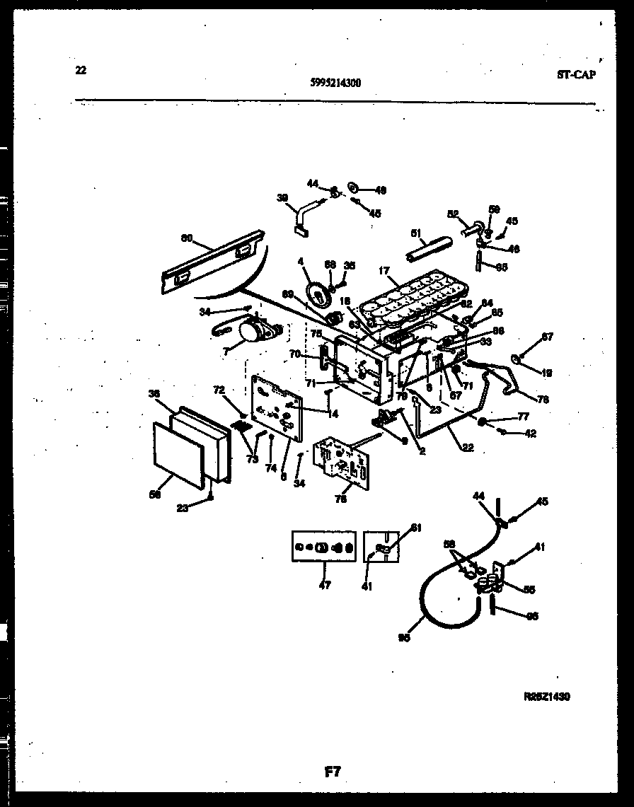 White-Westinghouse RS249MCW2 ice maker and installation parts diagram