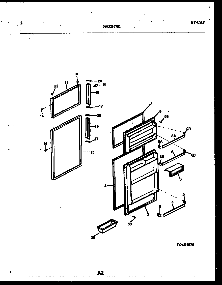 White-Westinghouse ATG150NCW1 door parts diagram