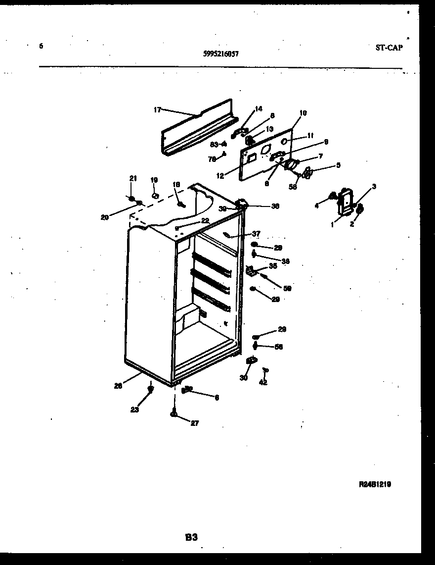 White-Westinghouse RT143NCWD cabinet parts diagram