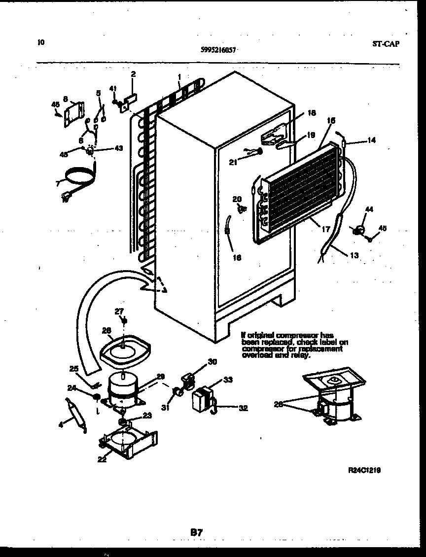 White-Westinghouse RT143NCWD system and automatic defrost parts diagram