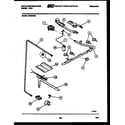 White-Westinghouse GF620ND3 burner, manifold and gas control diagram