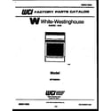 White-Westinghouse GF750ND4 cover page diagram