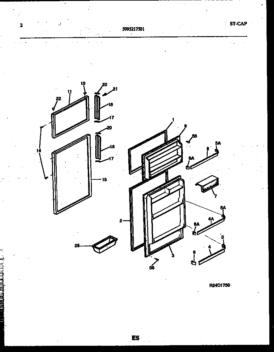 White-Westinghouse ATG130NLW1 door parts diagram