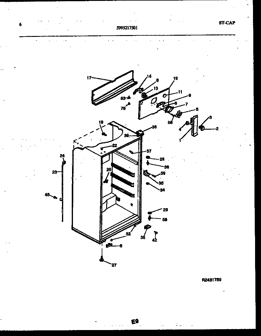 White-Westinghouse ATG130NLW1 cabinet parts diagram