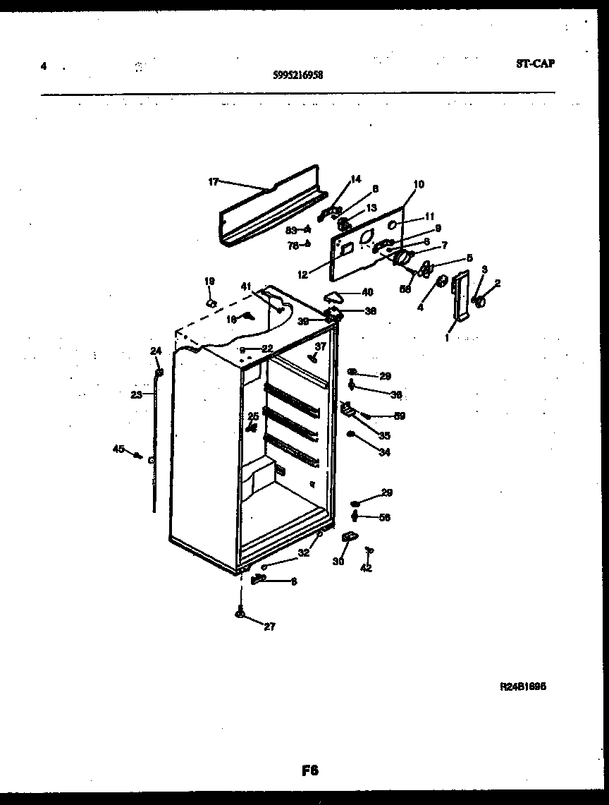 White-Westinghouse PRT154MCD2 cabinet parts diagram