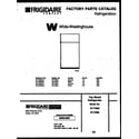 White-Westinghouse RT173MCW1 cover page diagram