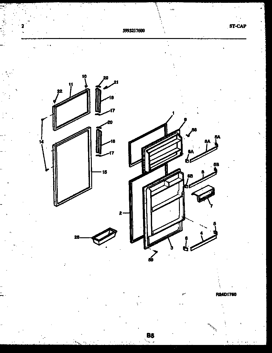 White-Westinghouse ATG173NLD0 door parts diagram
