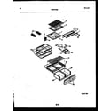 White-Westinghouse ATG173NLD0 shelves and supports diagram