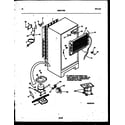 White-Westinghouse ATG170NCW1 system and automatic defrost parts diagram