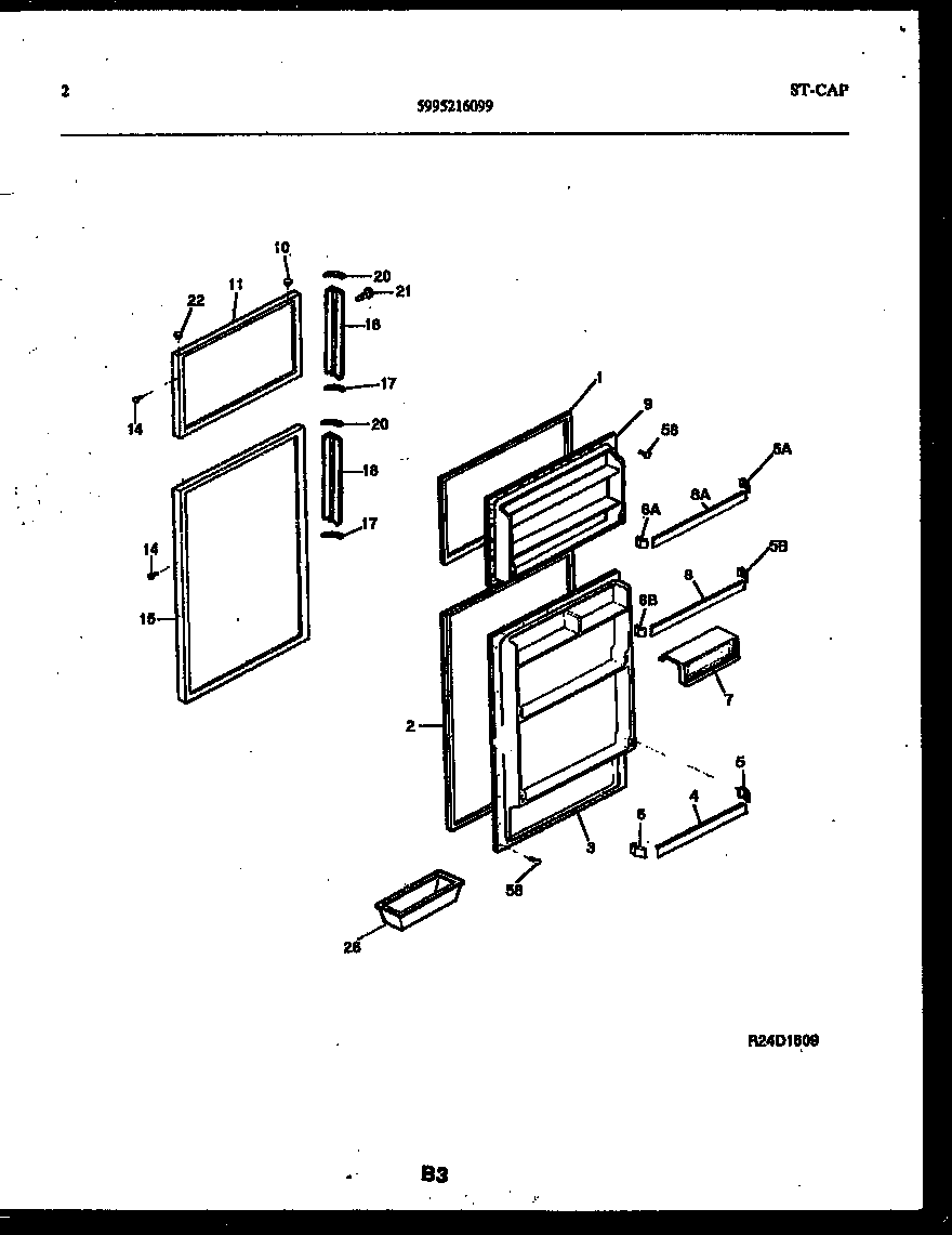 White-Westinghouse ATG170VNLW1 door parts diagram