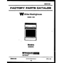 White-Westinghouse GF830ND4 cover page diagram