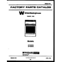 White-Westinghouse GF740NW6 cover page diagram