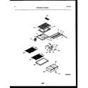 White-Westinghouse RTG216NLD1 shelves and supports diagram