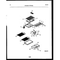 White-Westinghouse RTG216NLD1 shelves and supports diagram